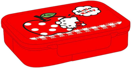 Safta Plastic Kids' Food Container Hello Kitty 1.41 Litre Red