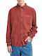 Long Sleeve Corduroy Shirt in Regular Fit Apple Butter