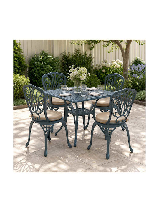 vidaXL Soest Round Garden Chair Cushions Sand 4...
