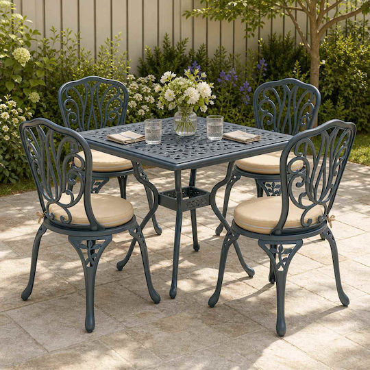 vidaXL Soest Round Garden Chair Cushions Cream 4 pcs 35x35 cm