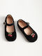 Kids Ballerinas with Hook and Loop Closure Black PX27-350-BB-633S-BLACK