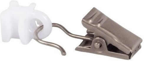 Domoletti Plastic Sliding Accessory Silver Metal Clip 30 Pieces