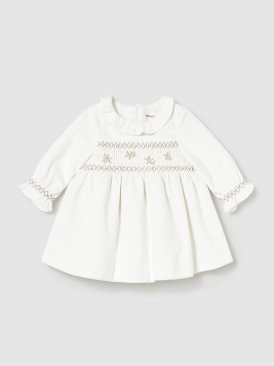 Mayoral Beige Velvet Girls' Dress