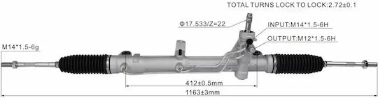 New Steering Rack Fiat Fiorino '07 Citroen Nemo '08-17 Qubo Peugeot Bipper Hydraulic 400177