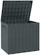 Outsunny Grey Polypropylene Outdoor Storage Box L56xW41xH50cm