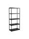 Plastic Shelving Unit with 4 Shelves Black 90x40x176cm