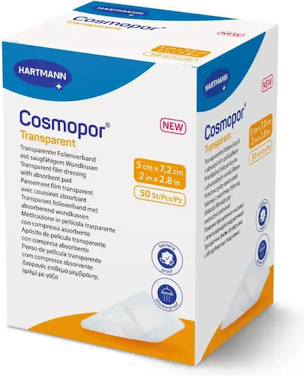 Hartmann Cosmopor Διάφανη Επιδεσμική Ταινία 7.2cm x 5m