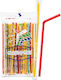 Reusable Plastic Flexible Straws 100 Pcs 24x0.5cm Homie 1011204