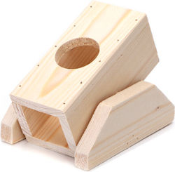 Nobleza Wooden House for Hamsters and Rabbits 8x8x13cm Nobleza