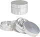 Black Leaf Aluminium Silver 3 Part Grinder