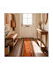 vidaXL Flornes Leather Runner Rug Orange 67x150cm