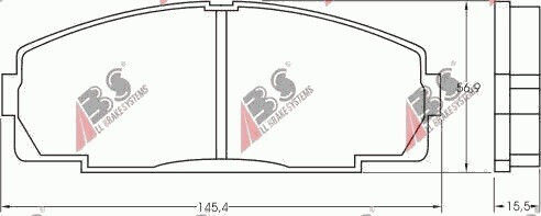Спирачни накладки Toyota Hiace 84 21468.16.3