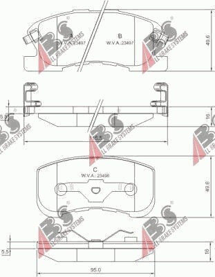 Bremsbeläge Daihatsu Sirion 98-05 Vorne 0449197201