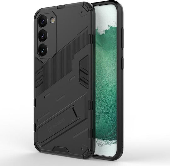 Punk Armor Твърд Калъф със Стойка Черен Samsung Galaxy S23 Plus 5g