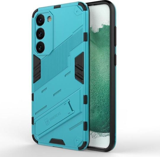 Punk Armor Твърд Калъф със Стойка Небесносин Samsung Galaxy S23 Plus 5G