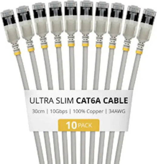 StarTech U/UTP Cat.6a (Gigabit) Ethernet Network Cable 0.3m