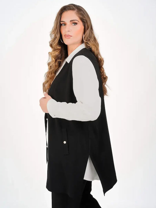 Women's Sleeveless Black Tunic