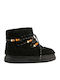 Women's Ankle Boots with Black Fur