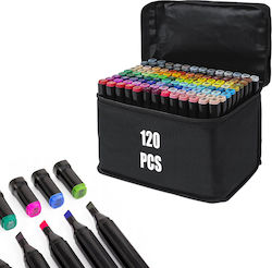 Set de Markere cu Alcool, 120 de culori Set de Markere cu Alcool, 120 de culori