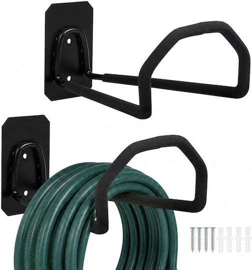Relaxdays Wand-Schlauchhalter-Set, 2-teilig