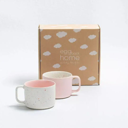 Egg Back Home Керамична Чаша, Розова, 450 ml, , 2 бр