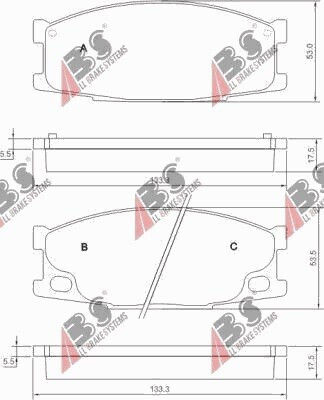 Bremsbeläge Mitsubishi Canter 96 vorne Mc894589