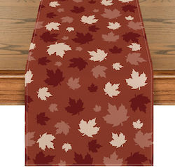 Herbstlicher Dekorativer Tischläufer Mit Ahornblattmuster 40 X 140 Cm