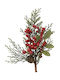 Christmas Decorative Branch Length 26 cm Red
