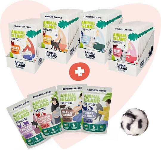 Animal Island Wet Food for Adult Cats with Chicken 48x85gr