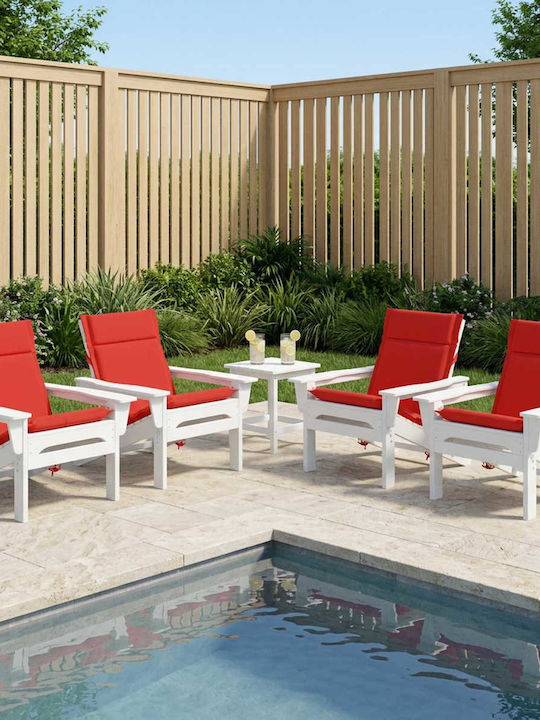 Polypropylene Outdoor Bench with Cushions