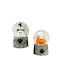 Halloween Snow Globe with Skeleton, Height 12cm