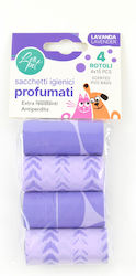 Leopet Pungi Igienice Parfumate pentru Câini, cu Aromă de Liliac, 4 Role x 15 Pungi