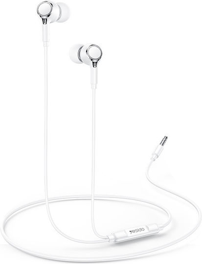 Yesido Yh53 In-ear Handsfree Ακουστικά με Βύσμα 3.5mm Λευκό