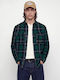 Jprbluivy Дългоръкав Overshirt със Стандартна Кройка на Каре Insignia Blue