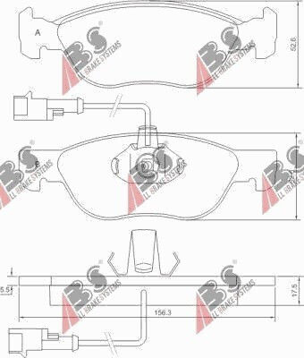 Bremsbeläge Alfa Romeo 145 146 97-01 Sensor 21929.17.9