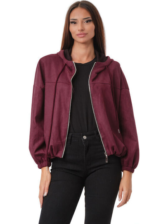 Silia D Crop-Suede-Damenjacke für den Winter, B...