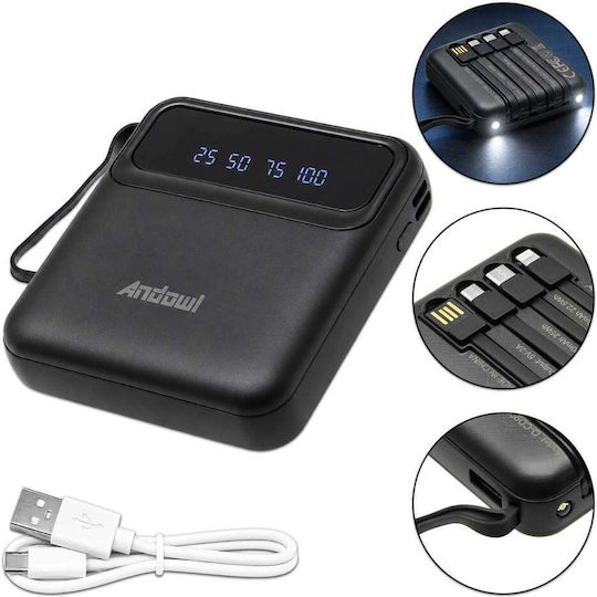 Andowl Q-CD997 Powerbank 6800 mAh 10 W Schwarz