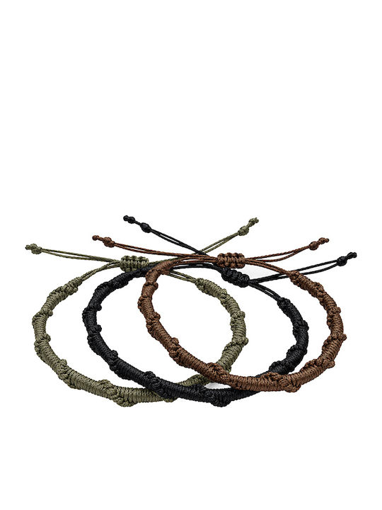 Siballba Herren-Makramee-Armbandset aus Kordel Sb-M20113-3er-Set