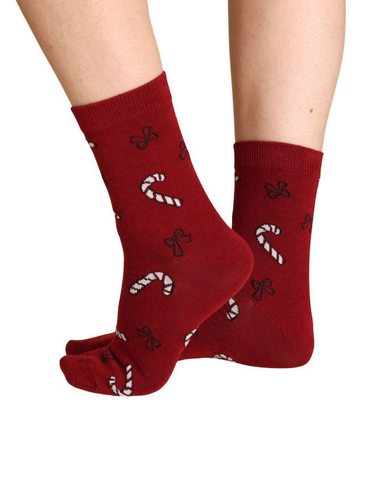 Noidinotte Women's Plain Socks Bordeaux