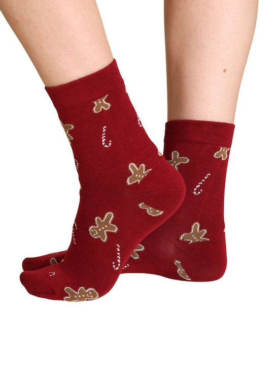 Noidinotte Plain Socks Bordeaux