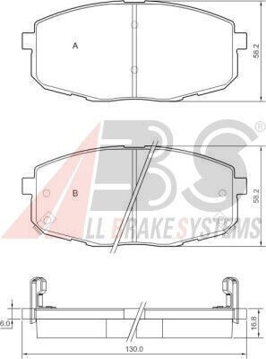 Vordere Bremsbeläge Hyundai I30 07 Kia Carens 581011ha00