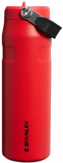 Stanley Aerolight Iceflow Stainless Steel Thermos Bottle BPA Free 1.06 L Chili Black with Straw and Handle