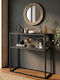 Black Metal Console L90xW33.5xH90cm