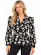 Long Sleeve Women's Shirt Black WG-FY-9036-27SH-BLACK