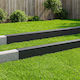Garden Edging Profiles 10 Pcs 100 x 15 x 15 cm Steel Black 8012963 Black
