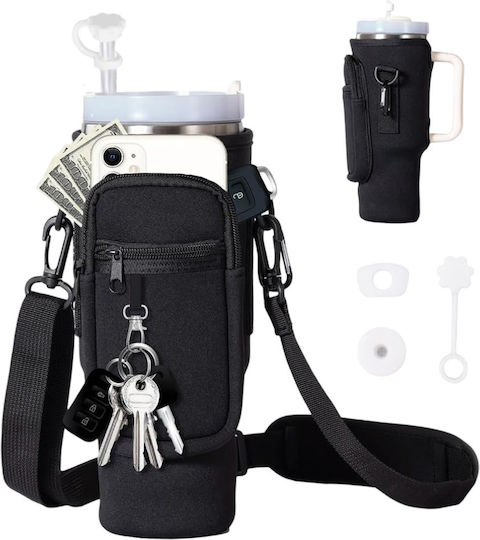 Travel Bag Cover Stanley 40 Oz Mug Adjustable Pocket Black