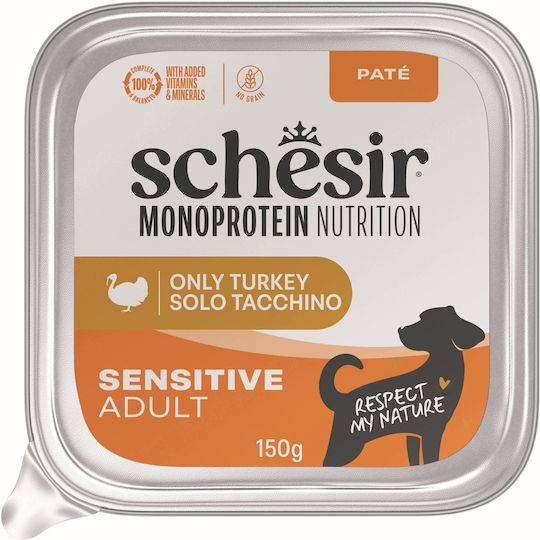 Schesir Nasses Hundefutter mit Pute 150 g