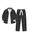 Kids 3-Piece Set with Pants Black-Grey