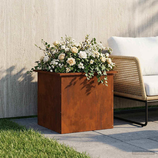 vidaXL Ζαρντινιέρα Μεταλλική Rusty 50x60x48εκ.