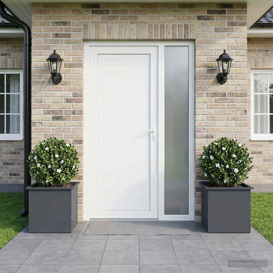 vidaXL Set of 2 Metal Planter Boxes Anthracite